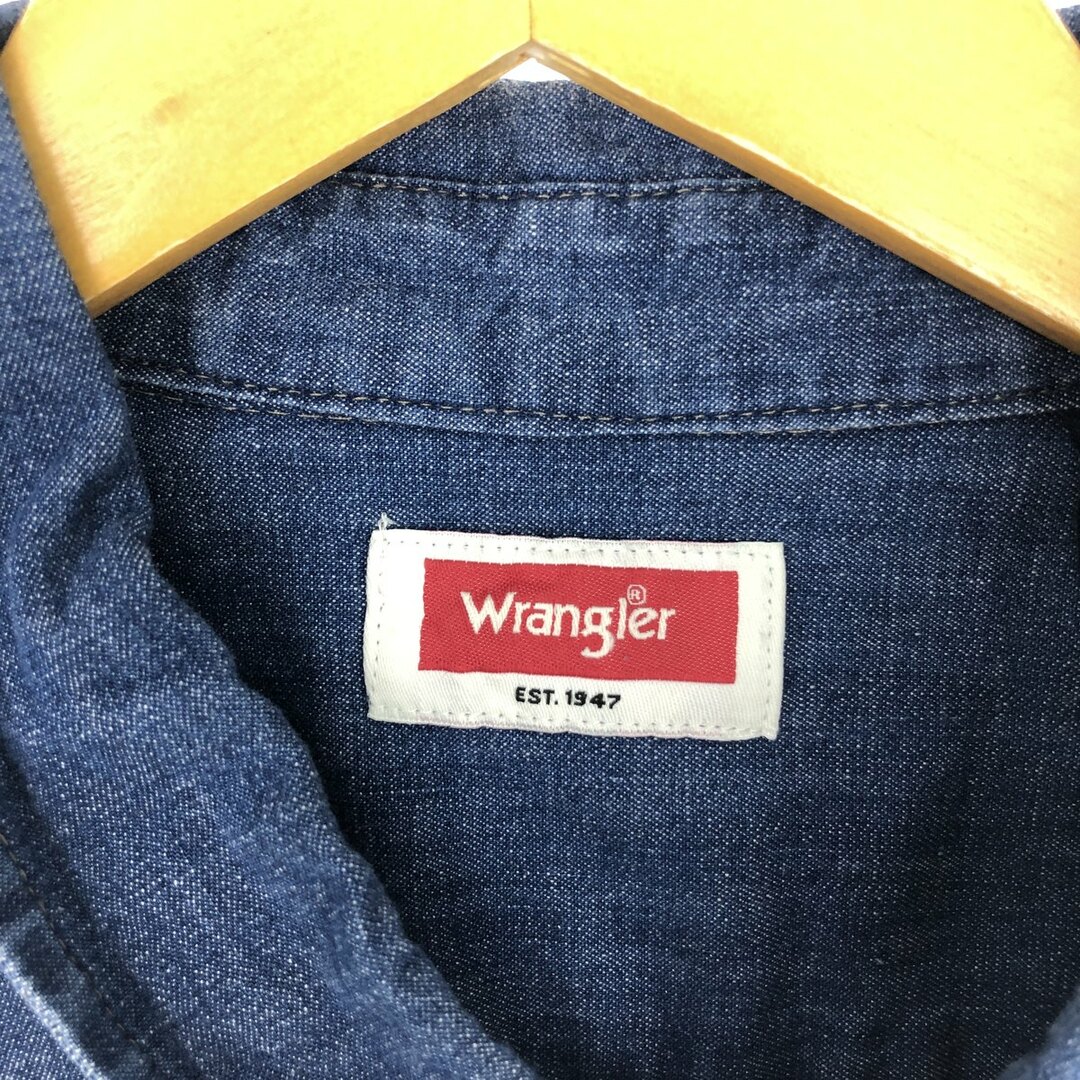 Wrangler(ラングラー)の古着 ラングラー Wrangler 長袖 ボタンダウンデニムシャツ メンズXL /eaa433852 メンズのトップス(シャツ)の商品写真