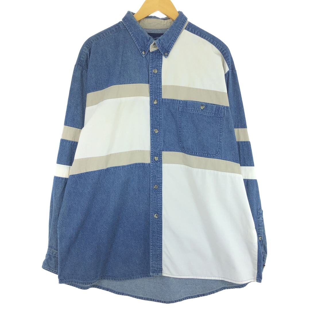 Wrangler(ラングラー)の古着 ラングラー Wrangler WESTERN SHIRTS 長袖 ボタンダウンデニムシャツ メンズXL /eaa433853 メンズのトップス(シャツ)の商品写真