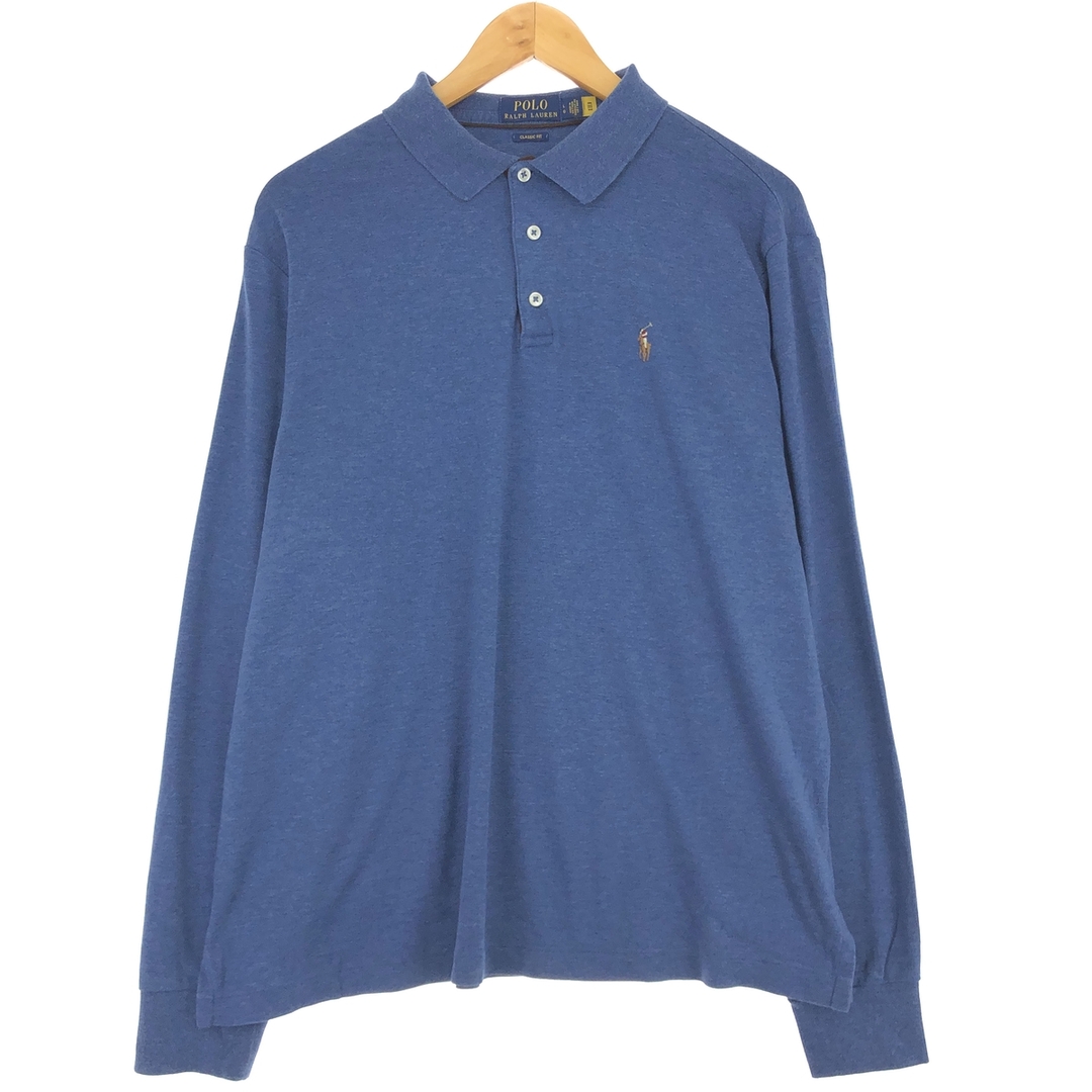 Ralph Lauren(ラルフローレン)の古着 ラルフローレン Ralph Lauren POLO RALPH LAUREN CLASSIC FIT 長袖 ポロシャツ メンズL /eaa423435 メンズのトップス(ポロシャツ)の商品写真