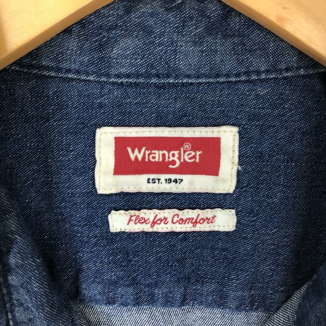 Wrangler(ラングラー)の古着 ラングラー Wrangler 長袖 デニムシャツ メンズL /eaa433856 メンズのトップス(シャツ)の商品写真