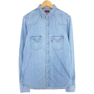 リーバイス(Levi's)の古着 リーバイス Levi's RED TAB 長袖 デニム ウエスタンシャツ メンズL /eaa433857(シャツ)