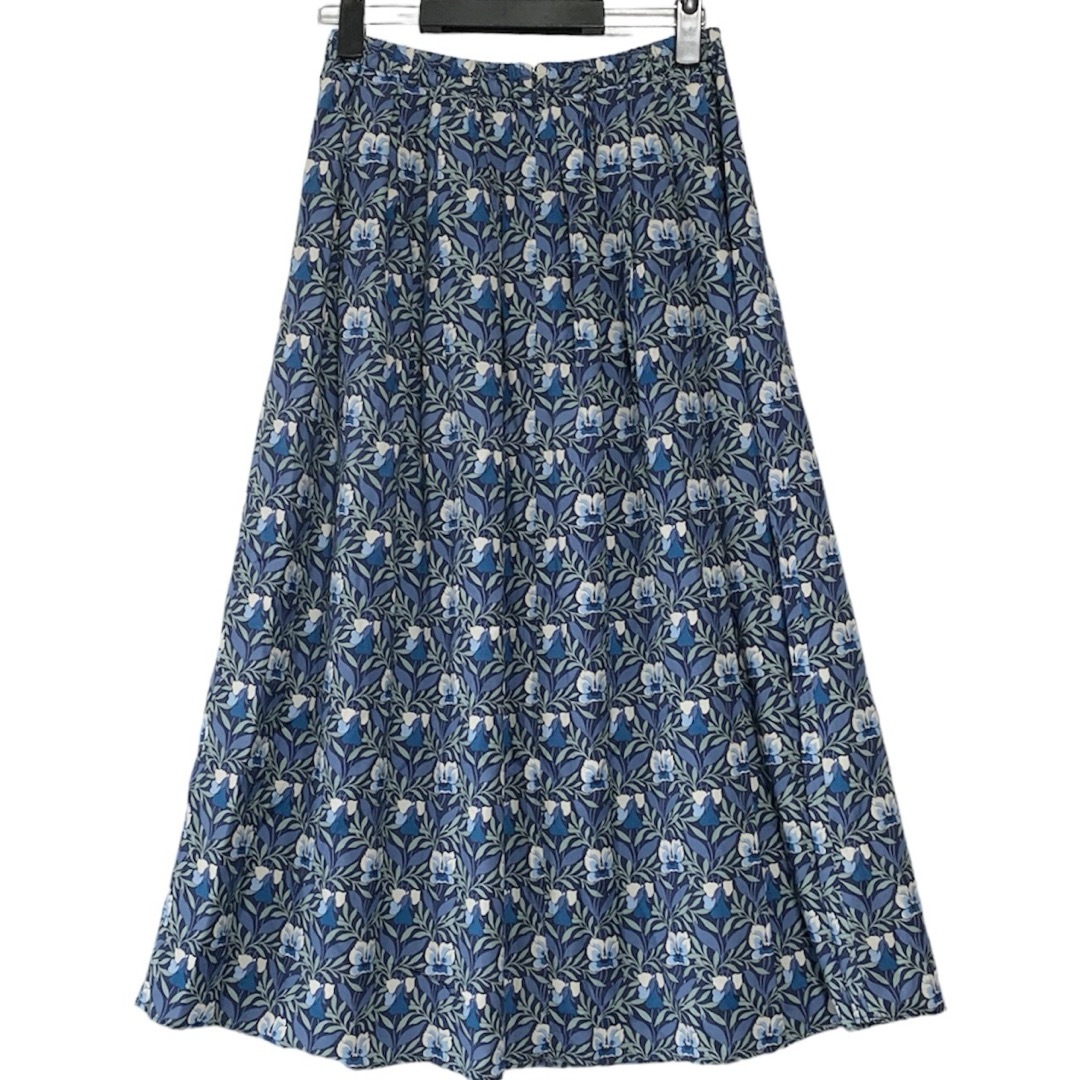 LA MARINE FRANCAISE(マリンフランセーズ)の新品 マリンフランセーズ リバティ タックスカート 花柄 青系 S〜Mサイズ レディースのスカート(ロングスカート)の商品写真