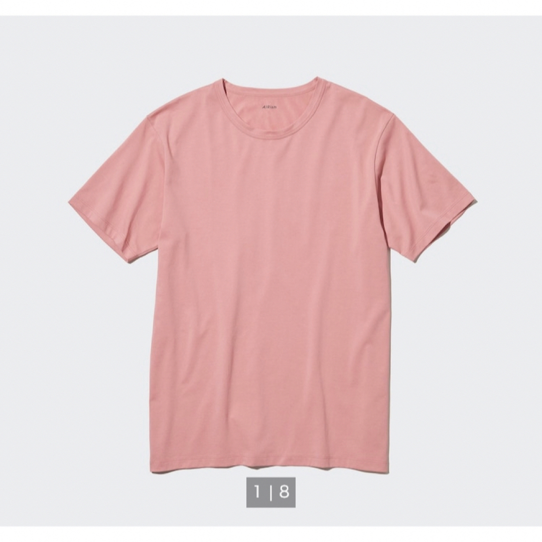 UNIQLO(ユニクロ)の【2枚セット】新品　ユニクロ　エアリズムコットンクルーネックTシャツ（半袖）S メンズのトップス(Tシャツ/カットソー(半袖/袖なし))の商品写真