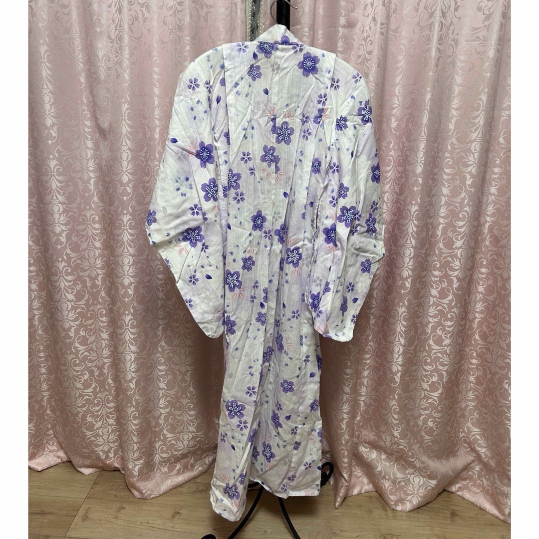 浴衣☆桜柄 キッズ/ベビー/マタニティのキッズ服女の子用(90cm~)(甚平/浴衣)の商品写真