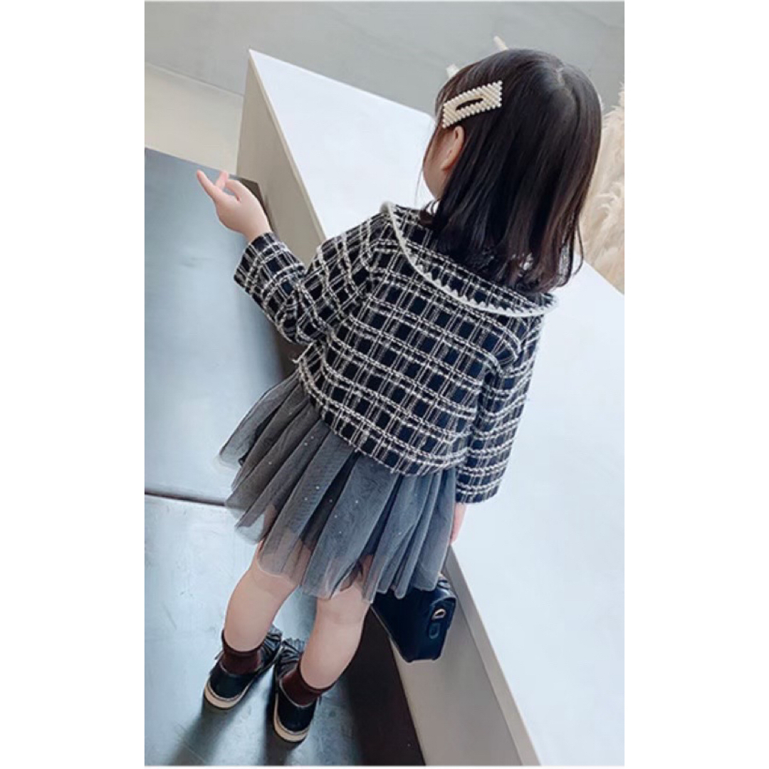 【SALE】フォーマル　ワンピース　ジャケット　ツィード　チュール　女の子 キッズ/ベビー/マタニティのキッズ服女の子用(90cm~)(ワンピース)の商品写真