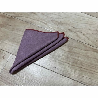 くすみピンク　ポケットチーフ(ハンカチ/ポケットチーフ)