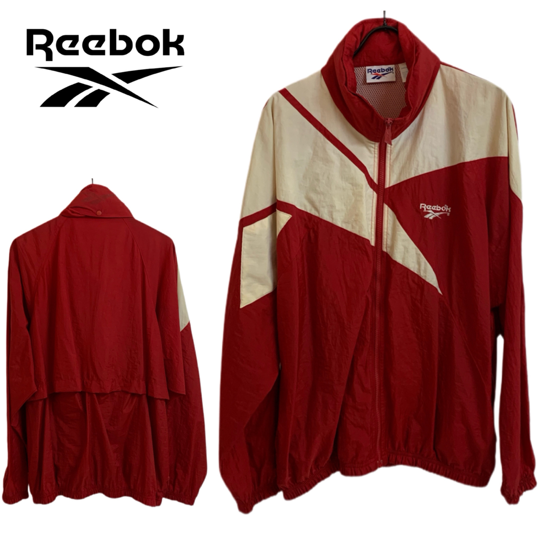 Reebok(リーボック)のReebok VINTAGE 80s〜90s ベクターロゴナイロンジャケット M メンズのジャケット/アウター(ナイロンジャケット)の商品写真