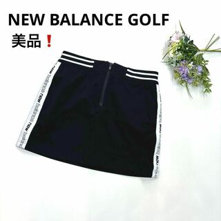 ニューバランスゴルフ(new balance golf)の美品❗️ニューバランスゴルフ　2/L 裏起毛スカート　サイドロゴ　ブラック(ウエア)