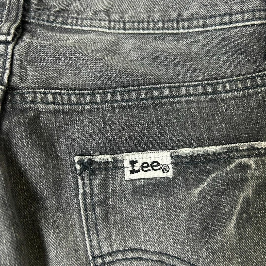 Lee(リー)の日本製 Lee リー フレア ブーツカット ブラックデニムパンツ ベルボトム M メンズのパンツ(デニム/ジーンズ)の商品写真