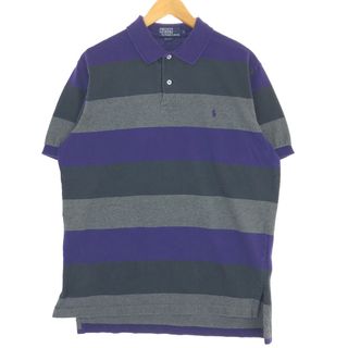 ラルフローレン(Ralph Lauren)の古着 ラルフローレン Ralph Lauren POLO by Ralph Lauren 半袖 ボーダー ポロシャツ メンズL /eaa430656(ポロシャツ)