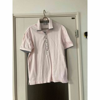 ニコルクラブフォーメン(NICOLE CLUB FOR MEN)の半袖ポロシャツ　ピンク(ポロシャツ)