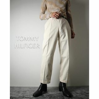 トミーヒルフィガー(TOMMY HILFIGER)のトミーヒルフィガー ワイドストレート チノパン コットンパンツ 白系 W30(チノパン)