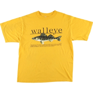 古着 80年代 Lexinglon 魚柄 アニマルTシャツ USA製 メンズL ヴィンテージ /eaa433739(Tシャツ(半袖/袖なし))