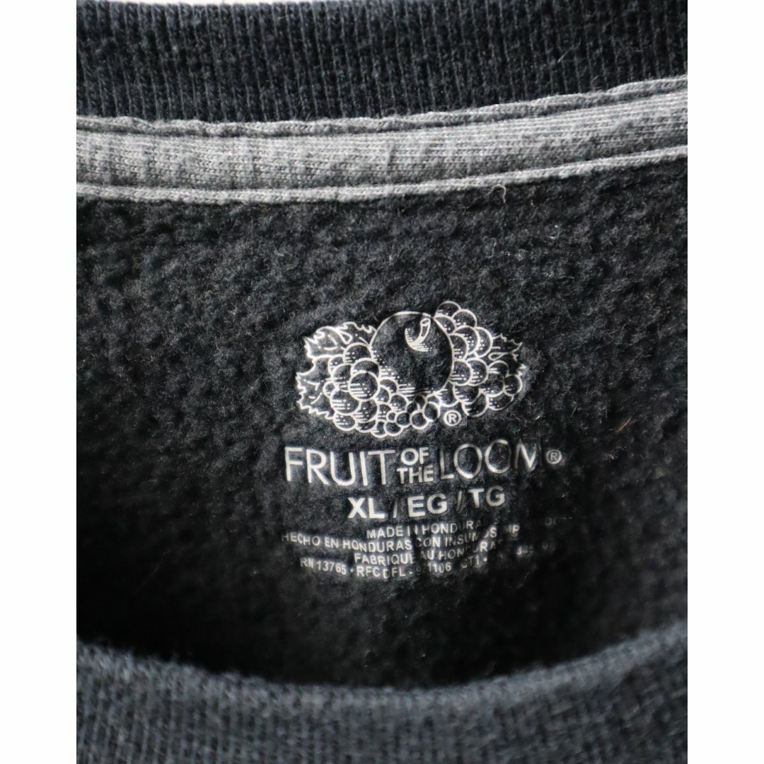 FRUIT OF THE LOOM(フルーツオブザルーム)のフルーツオブザルーム オーバーサイズ クルーネック 無地 スウェット 黒 XL メンズのトップス(スウェット)の商品写真