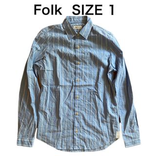 フォーク(FOLK)の未使用タグ付 Folk フォーク 長袖シャツ ボタンダウン ストライプ サイズ1(シャツ)