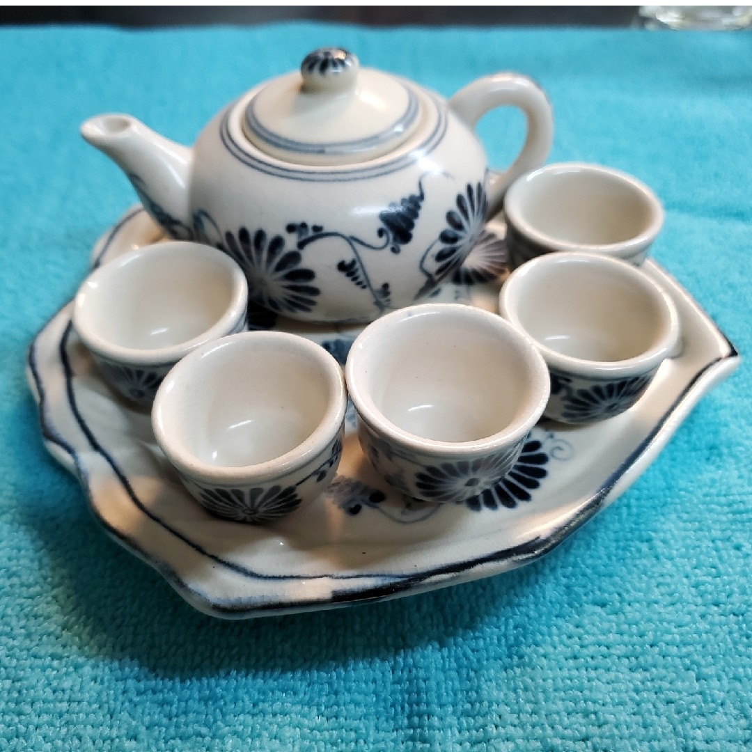 ミニ中国茶器セット エンタメ/ホビーの美術品/アンティーク(陶芸)の商品写真