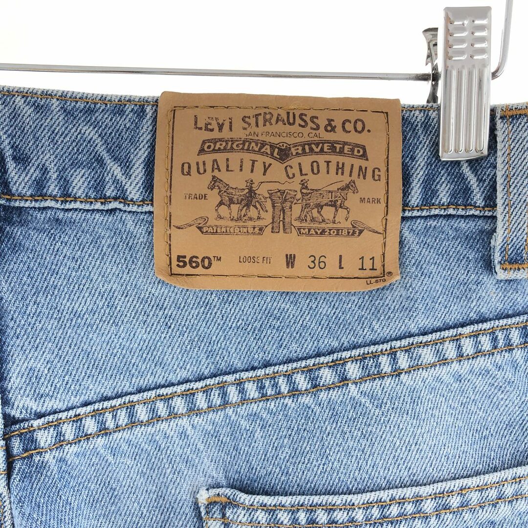 Levi's(リーバイス)の古着 90年代 リーバイス Levi's 560 LOOSE FIT デニムショーツ ハーフパンツ USA製 メンズw35 ヴィンテージ /eaa382544 メンズのパンツ(ショートパンツ)の商品写真