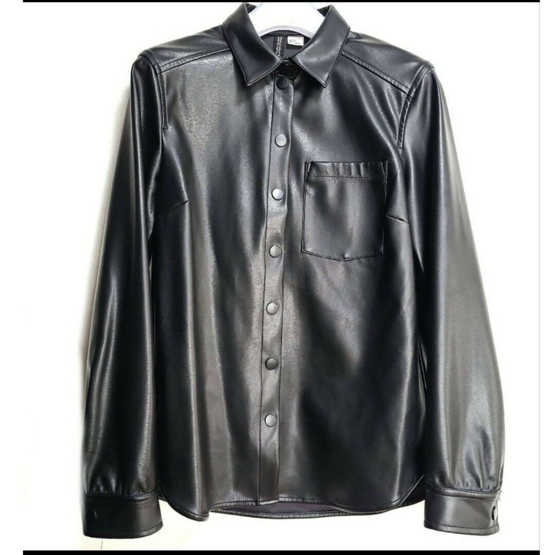 H&M - エイチアンドエム フェイクレザー シャツジャケット H&M - エイチアンドエム フェイクレザー シャツジャケット