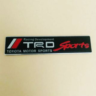トヨタ(トヨタ)のTRD Sports　 (TRD スポーツ）　アルミニウムステッカー　1枚(車外アクセサリ)