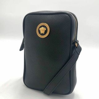 ヴェルサーチ(VERSACE)の［美品］ヴェルサーチ メデューサ　ロゴ金具　ショルダーバッグ　ポシェット　レザー(ショルダーバッグ)