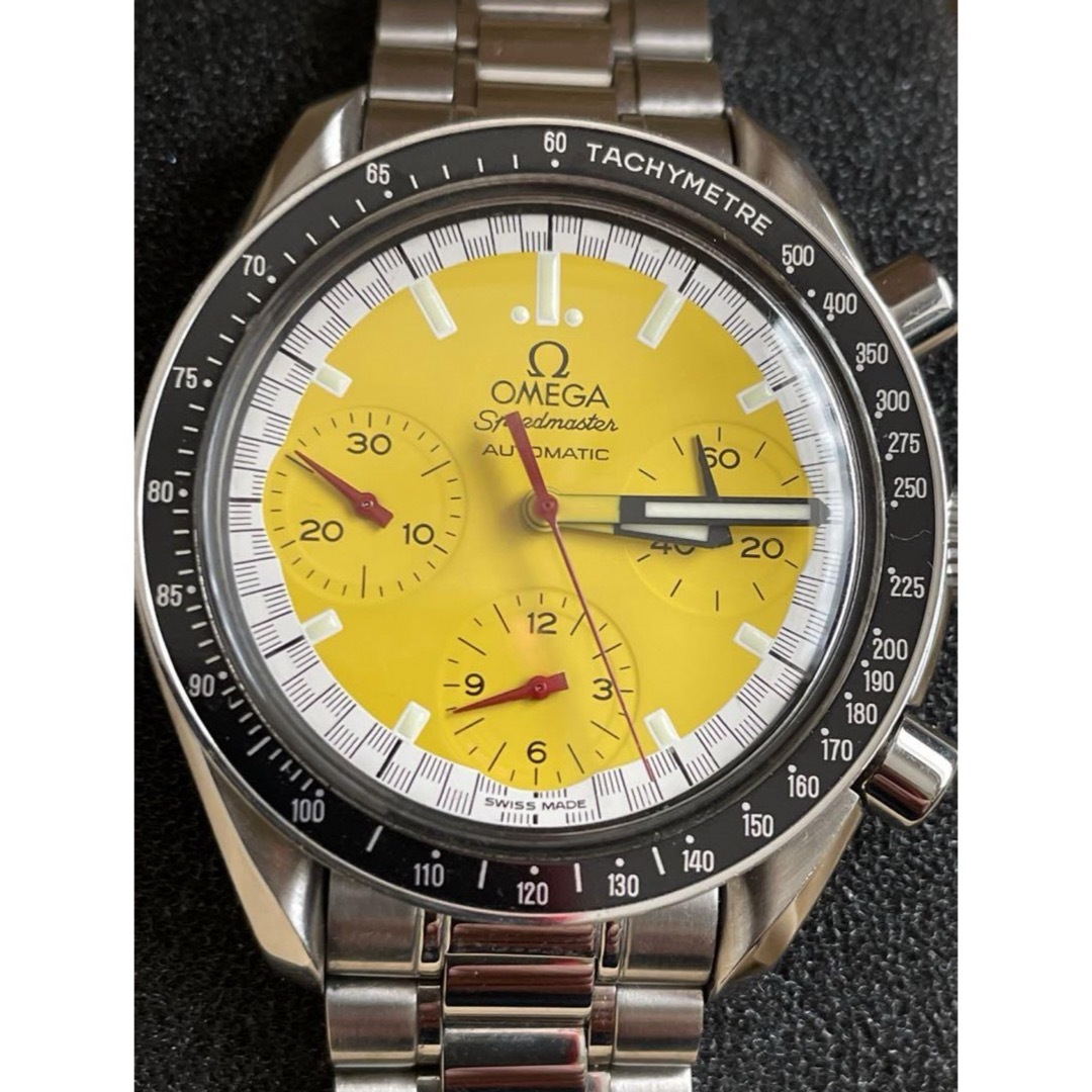 OMEGA(オメガ)のオメガ　スピードマスター　シューマッハ　イェロー　整備済み使用少ない美品 メンズの時計(腕時計(アナログ))の商品写真