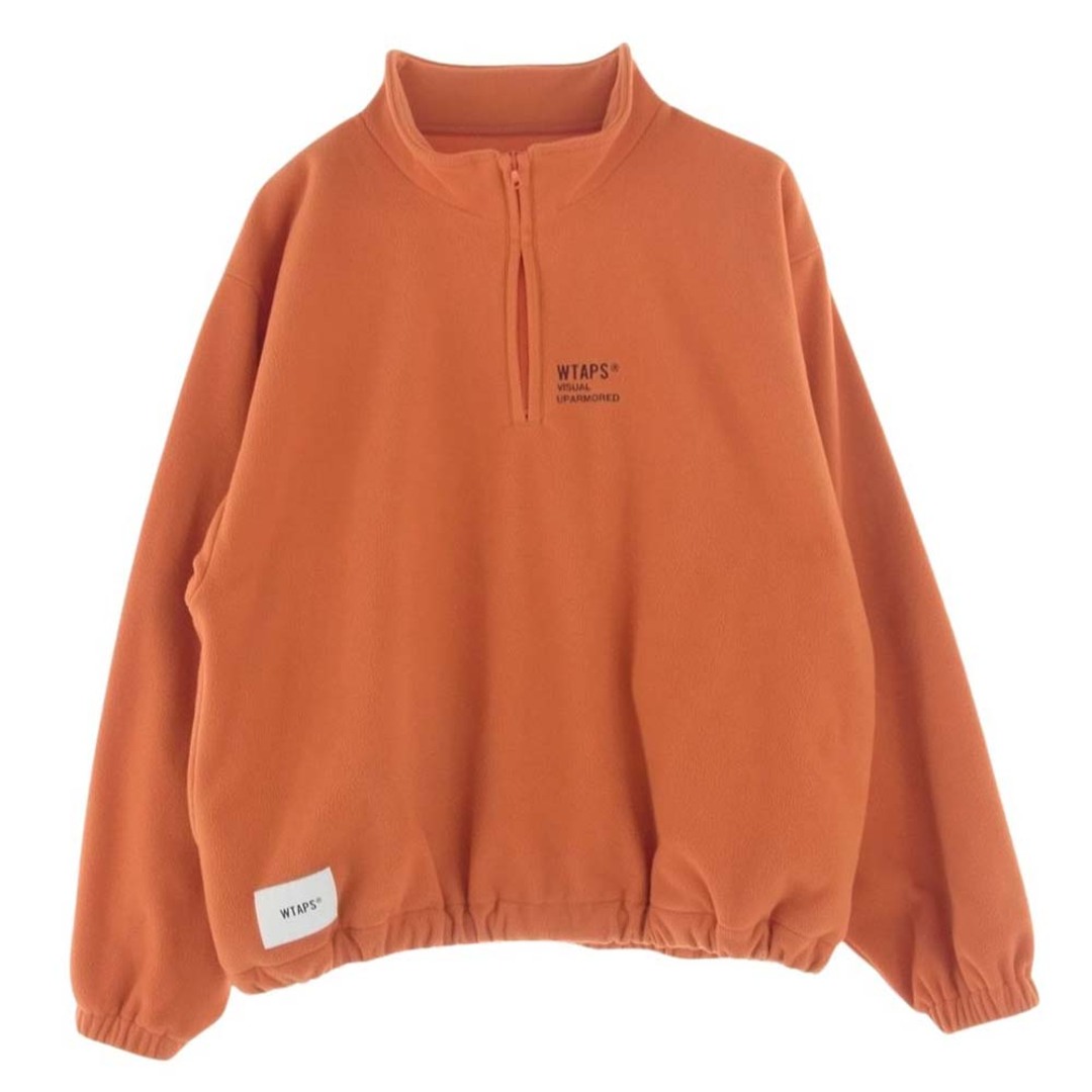 W)taps(ダブルタップス)のWTAPS ダブルタップス ジャケット 23AW 232ATDT-CSM33 DEPST SWEATER POLY FORTLESS ハーフジップ フリース  オレンジ系 X 03【中古】 メンズのジャケット/アウター(その他)の商品写真