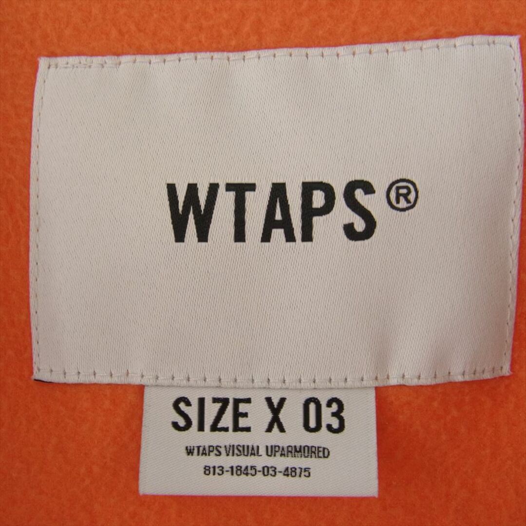 W)taps(ダブルタップス)のWTAPS ダブルタップス ジャケット 23AW 232ATDT-CSM33 DEPST SWEATER POLY FORTLESS ハーフジップ フリース  オレンジ系 X 03【中古】 メンズのジャケット/アウター(その他)の商品写真