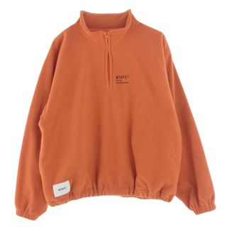 ダブルタップス(W)taps)のWTAPS ダブルタップス ジャケット 23AW 232ATDT-CSM33 DEPST SWEATER POLY FORTLESS ハーフジップ フリース  オレンジ系 X 03【中古】(その他)