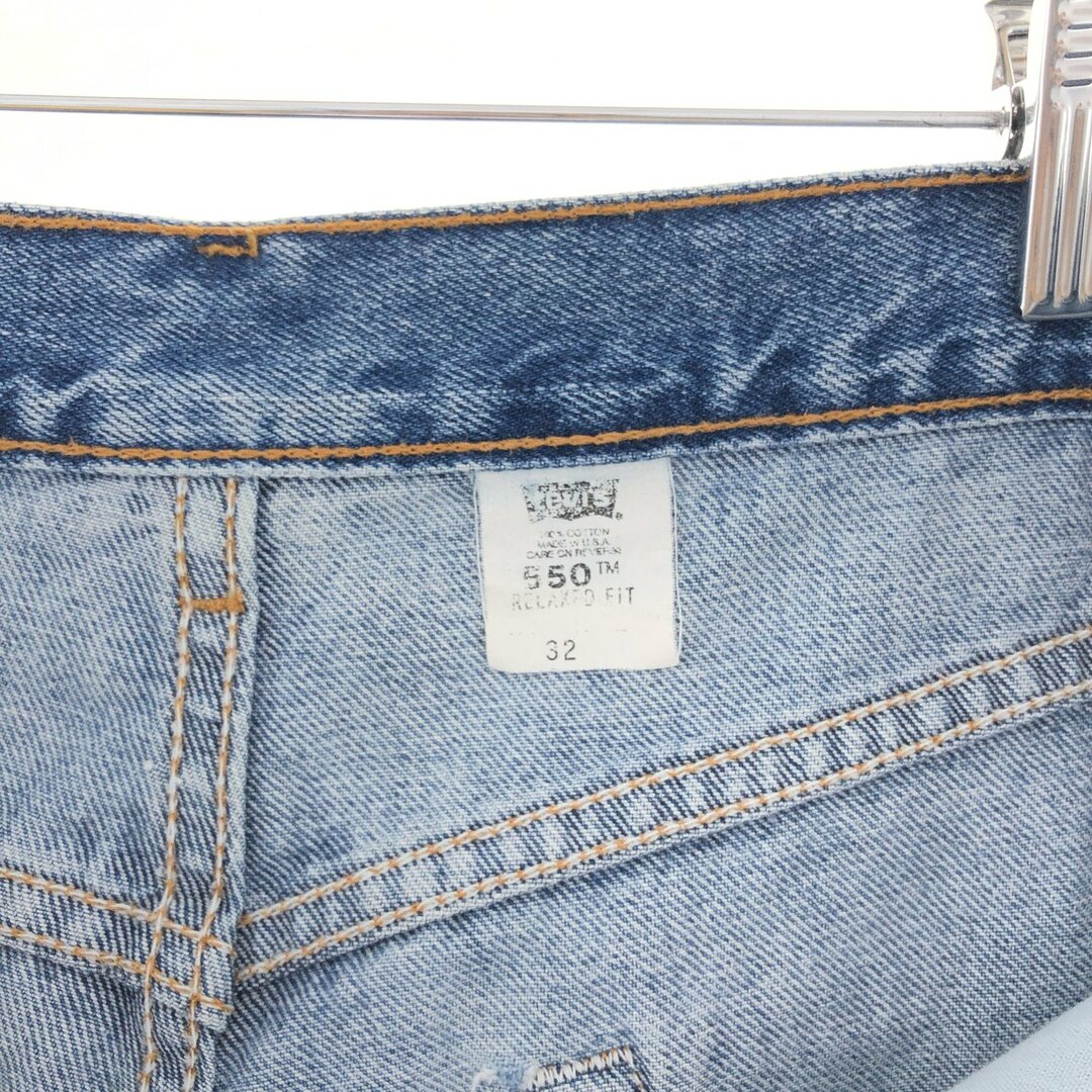 Levi's(リーバイス)の古着 00年代 リーバイス Levi's 550 RELAXED FIT デニムショーツ ハーフパンツ USA製 メンズw32 /eaa382713 メンズのパンツ(ショートパンツ)の商品写真