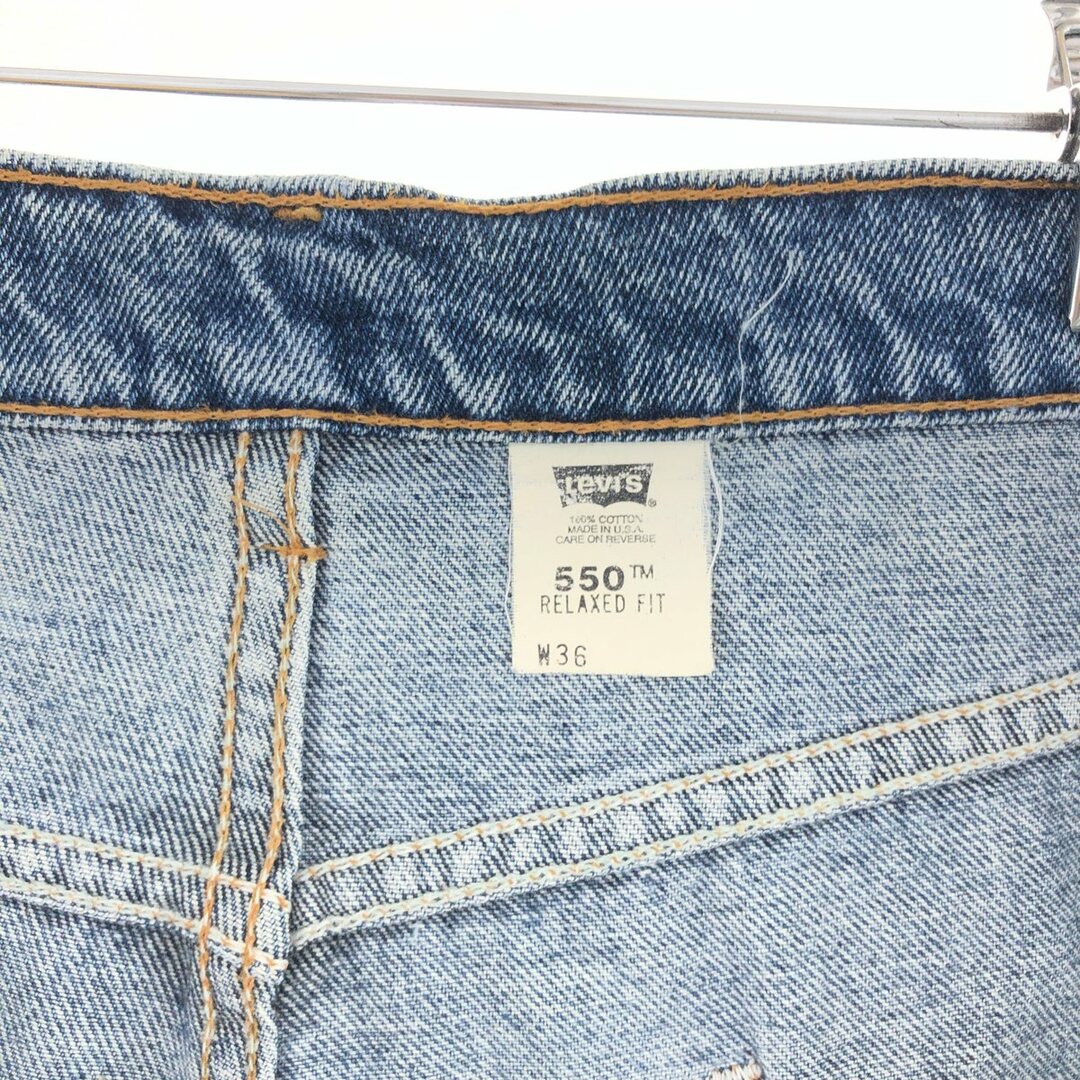 Levi's(リーバイス)の古着 90年代 リーバイス Levi's 550 RELAXED FIT デニムショーツ ハーフパンツ USA製 メンズw36 ヴィンテージ /eaa382716 メンズのパンツ(ショートパンツ)の商品写真