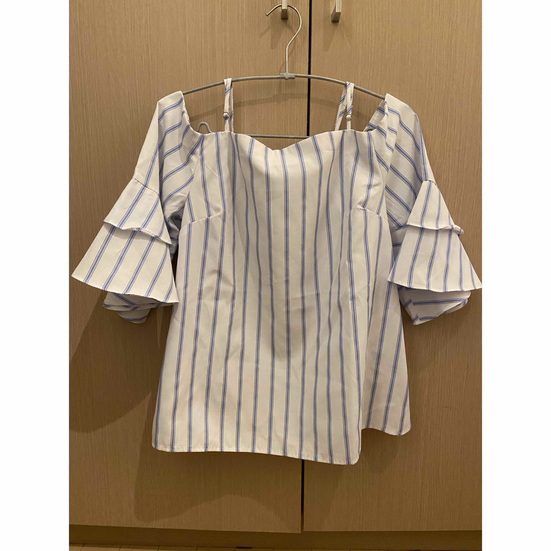 FOREVER 21(フォーエバートゥエンティーワン)のフォーエバー21 レディース トップス ストライプ 2way 夏服 レディースのトップス(シャツ/ブラウス(半袖/袖なし))の商品写真