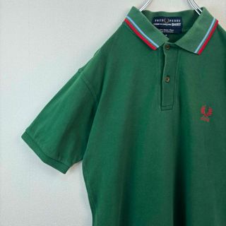 フレッドペリー(FRED PERRY)のフレッドペリー　コムデギャルソン　半袖　ポロシャツ　緑赤水色　S 古着(ポロシャツ)