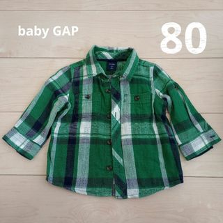 ベビーギャップ(babyGAP)のbabyGAP ベビーギャップ チェックシャツ 80(シャツ/カットソー)