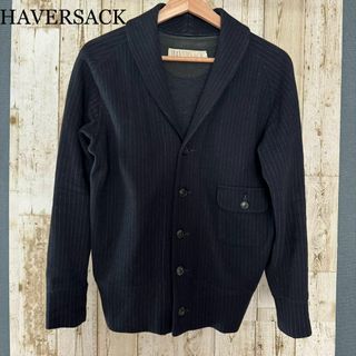 ハバーサック(HAVERSACK)のHAVERSACK ハーバーサック ショールカラージャケット カーディガン 紺M(カーディガン)