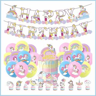 超豪華 ユニコーン パーティー 誕生日 記念日 誕生日 風船 バルーン 18(ウェルカムボード)