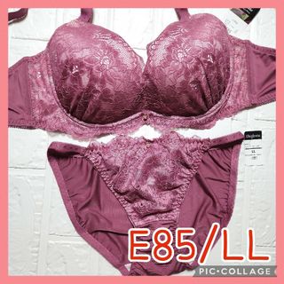 新品未使用 ブラジャーショーツセット E85/LL 3528 ピンク(ブラ&ショーツセット)