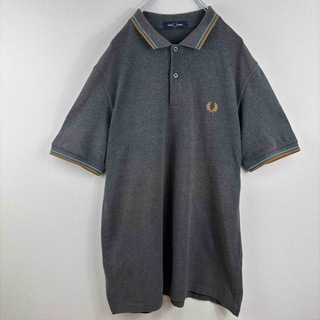 フレッドペリー(FRED PERRY)の大人気　フレッドペリー　ポロシャツ　半袖　M36 グレー　オレンジ　水色　M古着(ポロシャツ)