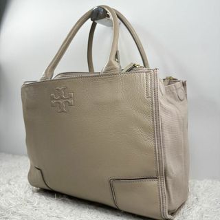 トリーバーチ(Tory Burch)のトリーバーチ　エラ　トートバッグ　A4収納可能　シボ革　灰色　レザー(トートバッグ)