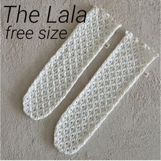 THE LALA 韓国子供服 ザララ レース ソックス free オフホワイト(靴下/タイツ)