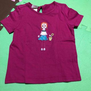 laura ashley 女の子刺繍Tシャツ