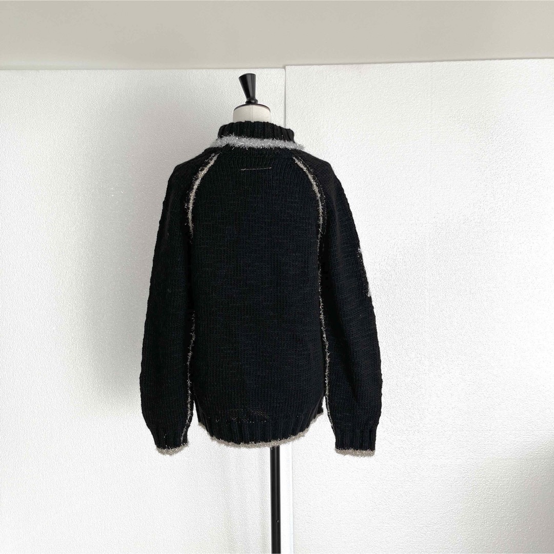 すぎのコレクションMM6 Maison Margielaマルジェラ　ロゴ入りニット　セーター　黒