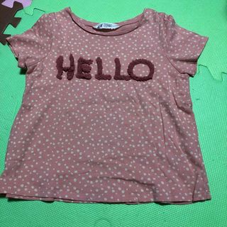 H&M - h&m ピンクのhello Tシャツ