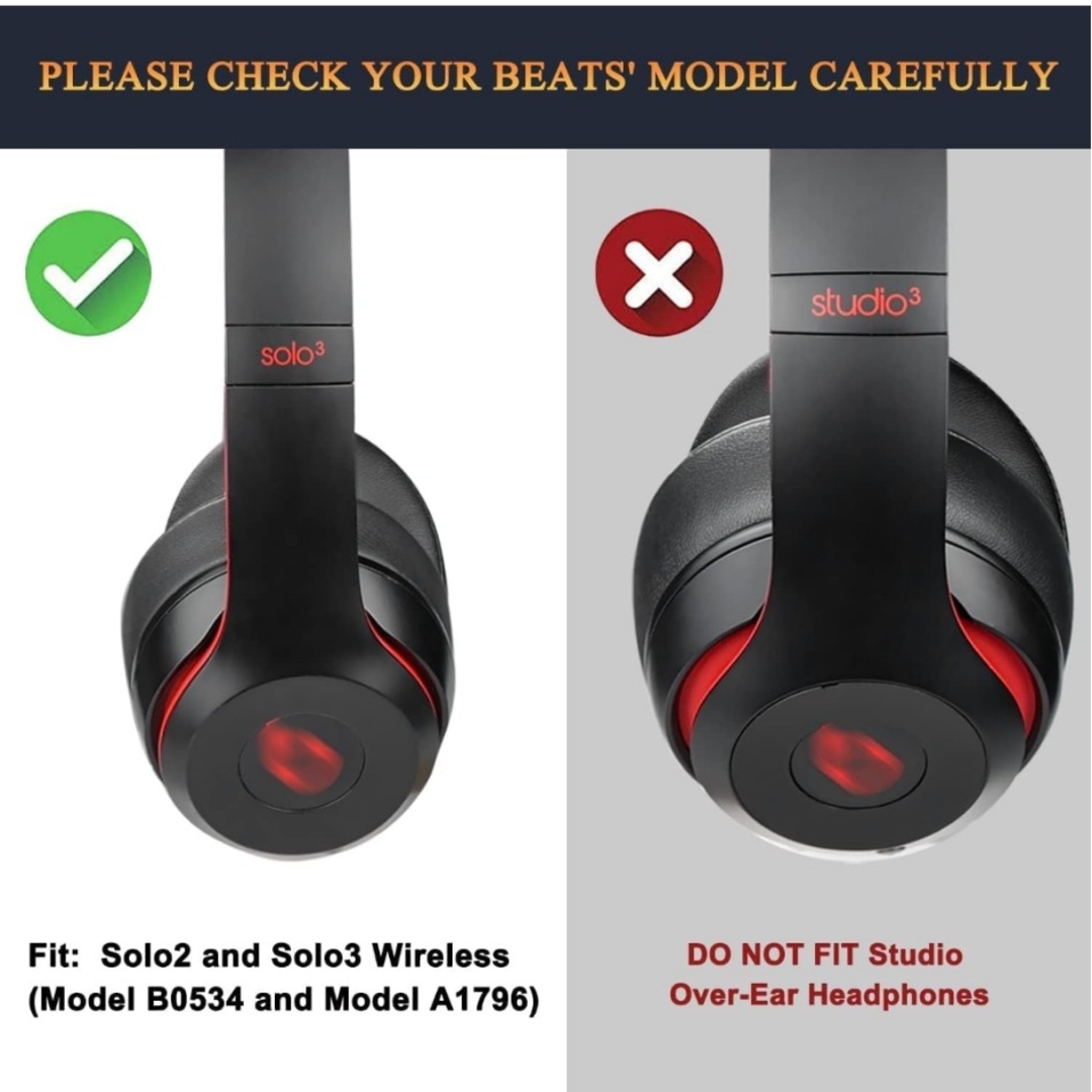 Beats Solo2 & Solo3 (B0534/A1796) 用 交換 スマホ/家電/カメラのオーディオ機器(ヘッドフォン/イヤフォン)の商品写真