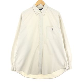 ラルフローレン(Ralph Lauren)の古着 ラルフローレン Ralph Lauren BIG SHIRT 長袖 ボタンダウンシャツ メンズL /eaa433363(シャツ)