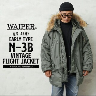 WAIPER - 【希少❗新品❗】WAIPER.inc 米軍 初期型 N-3B VINTAGE　Ｌ