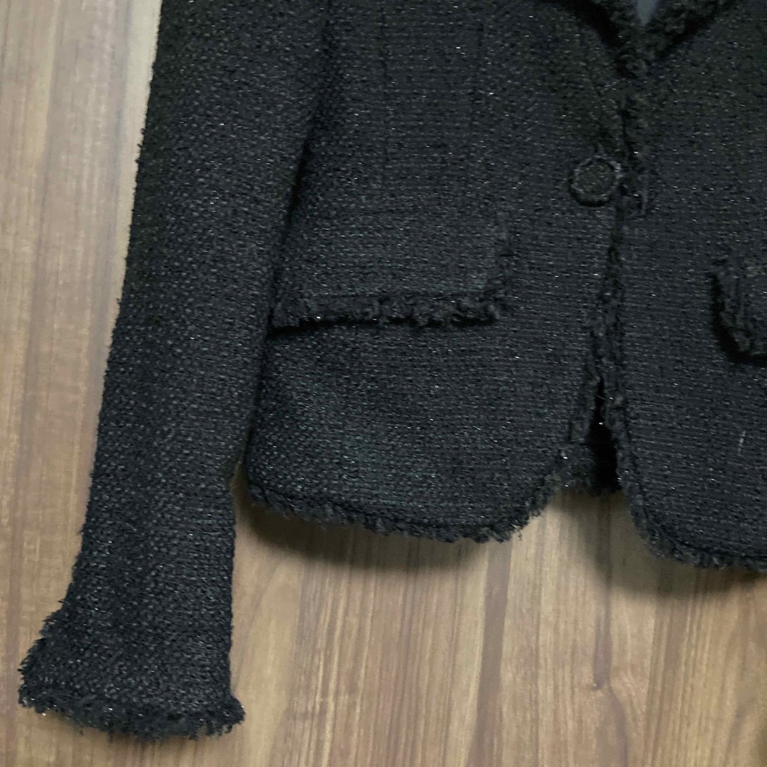 MANOUQUA マノーク ウール ジャケット ブラック テーラード メンズのジャケット/アウター(テーラードジャケット)の商品写真