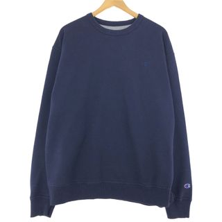 チャンピオン(Champion)の古着 チャンピオン Champion AUTHENTIC ワンポイントロゴスウェットシャツ トレーナー メンズXL /eaa369042(スウェット)