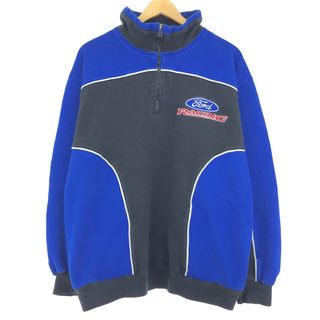 古着 RACING CHAMPIONS APPAREL Ford フォード ハーフジップスウェットシャツ トレーナー メンズXL /eaa369036(スウェット)