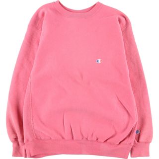 チャンピオン(Champion)の古着 90年代 チャンピオン Champion REVERSE WEAVE リバースウィーブ 刺繍タグ ワンポイントロゴスウェットシャツ トレーナー USA製 レディースL ヴィンテージ /eaa433165(トレーナー/スウェット)