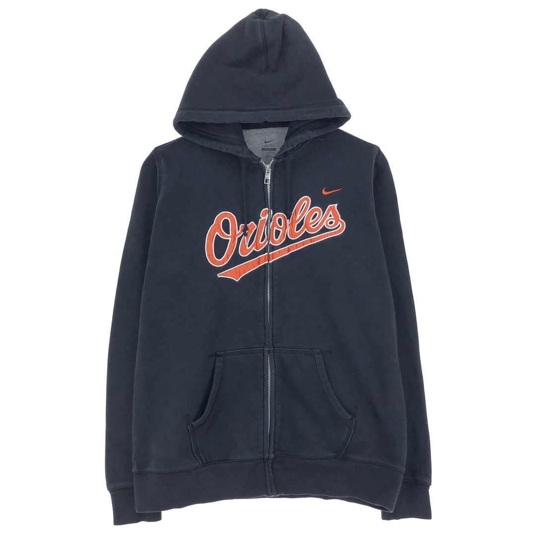 NIKE(ナイキ)の古着 ナイキ NIKE MLB BALTIMORE ORIOLES ボルチモア オリオールズ スウェットフルジップパーカー レディースXXL /eaa433262 レディースのトップス(トレーナー/スウェット)の商品写真